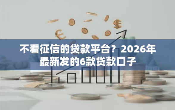 不看征信的贷款平台？2026年最新发的6款贷款口子