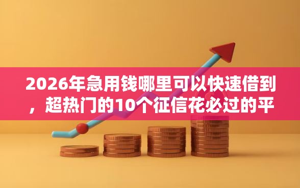 2026年急用钱哪里可以快速借到，超热门的10个征信花必过的平台推荐