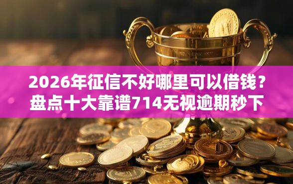 2026年征信不好哪里可以借钱？盘点十大靠谱714无视逾期秒下的口子