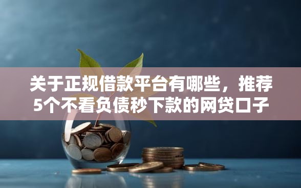 关于正规借款平台有哪些，推荐5个不看负债秒下款的网贷口子给你