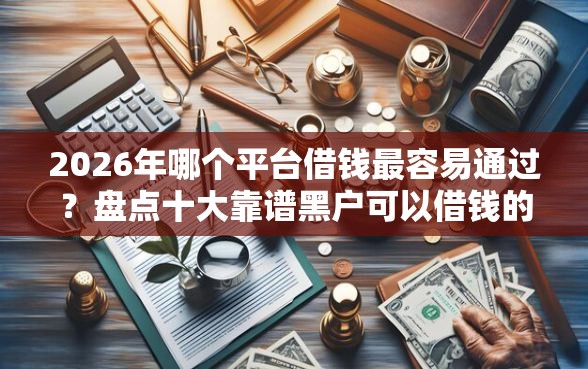 2026年哪个平台借钱最容易通过？盘点十大靠谱黑户可以借钱的软件