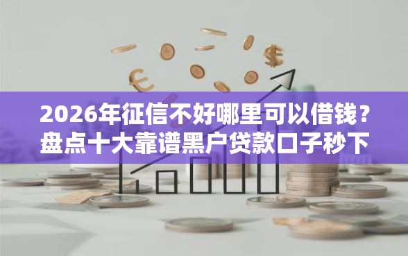 2026年征信不好哪里可以借钱？盘点十大靠谱黑户贷款口子秒下的