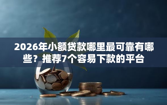 2026年小额贷款哪里最可靠有哪些？推荐7个容易下款的平台