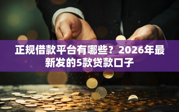 正规借款平台有哪些？2026年最新发的5款贷款口子