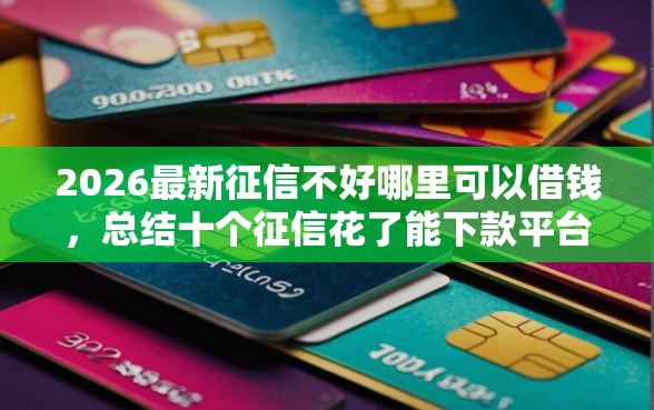 2026最新征信不好哪里可以借钱，总结十个征信花了能下款平台！