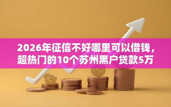 2026年征信不好哪里可以借钱，超热门的10个苏州黑户贷款5万的口子推荐