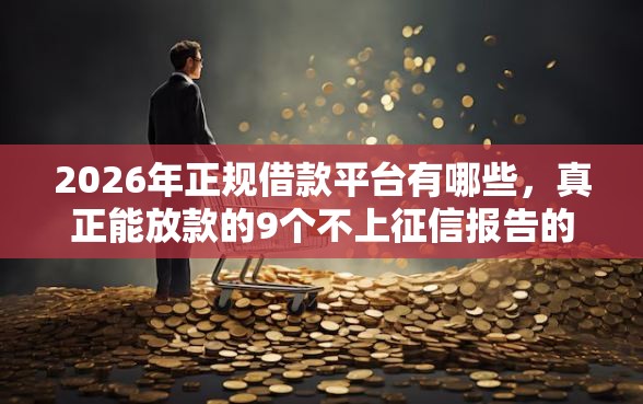 2026年正规借款平台有哪些，真正能放款的9个不上征信报告的贷款软件推荐