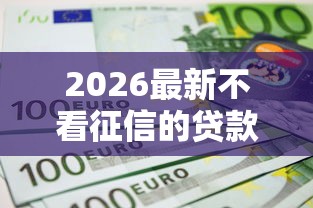 2026最新不看征信的贷款平台（支持微信），6个无视一切是人就下款的口子无私分享