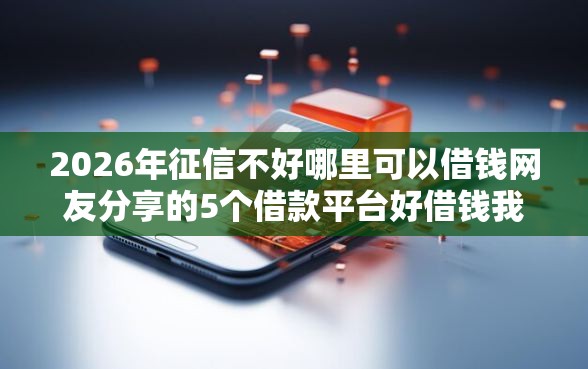 2026年征信不好哪里可以借钱网友分享的5个借款平台好借钱我觉得不错！