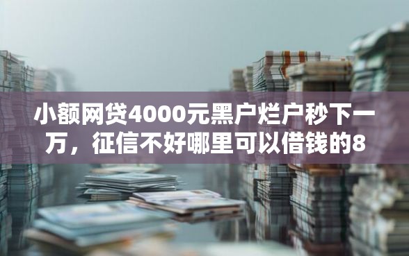 小额网贷4000元黑户烂户秒下一万，征信不好哪里可以借钱的8个平台介绍