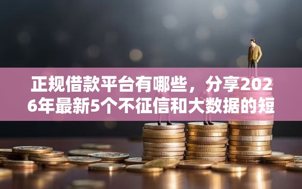 正规借款平台有哪些，分享2026年最新5个不征信和大数据的短期网贷适合58岁的平台