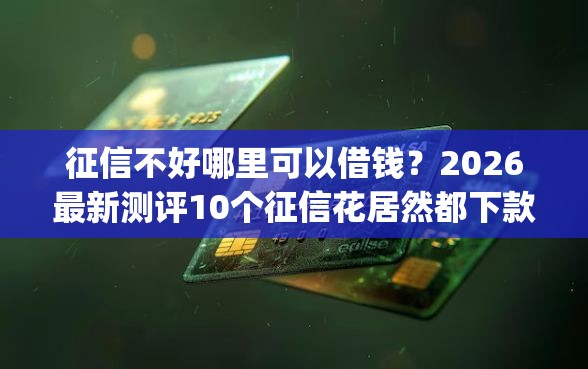 征信不好哪里可以借钱？2026最新测评10个征信花居然都下款的app