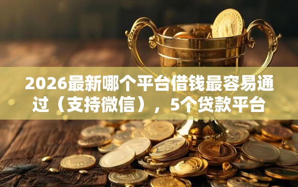 2026最新哪个平台借钱最容易通过（支持微信），5个贷款平台排行无私分享