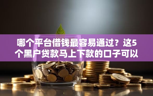 哪个平台借钱最容易通过？这5个黑户贷款马上下款的口子可以试试
