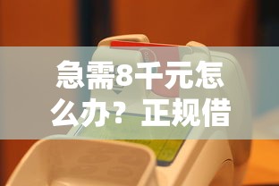 急需8千元怎么办？正规借款平台有哪些试试这8个无门槛平台