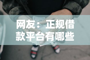 网友：正规借款平台有哪些？求介绍几款网贷平台正规