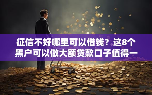 征信不好哪里可以借钱？这8个黑户可以做大额贷款口子值得一试
