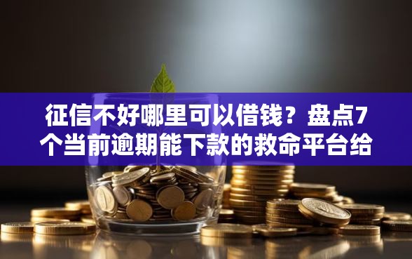 征信不好哪里可以借钱?盘点7个当前逾期能下款的救命平台给你参考 征信不好哪里可以借钱?盘点7个当前逾期能下款的救命平台给你参考