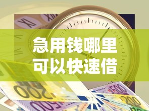 急用钱哪里可以快速借到？这6个借条贷款平台可以试试